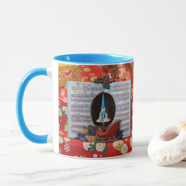 Weihnachtsmusikbuch Tasse (Cup) (Mit Donut)