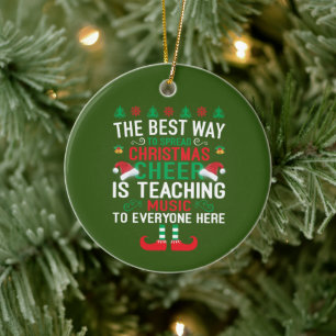 Weihnachtsmusiklehrer geben Stimmung Keramik Ornament