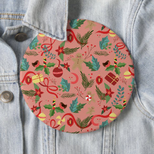 Weihnachtsmuster 2 button