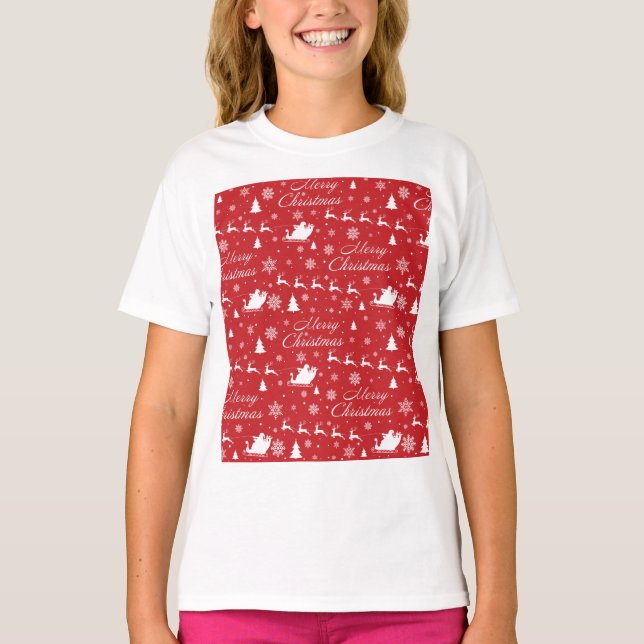 Weihnachtsmuster 2 T-Shirt (Vorderseite)