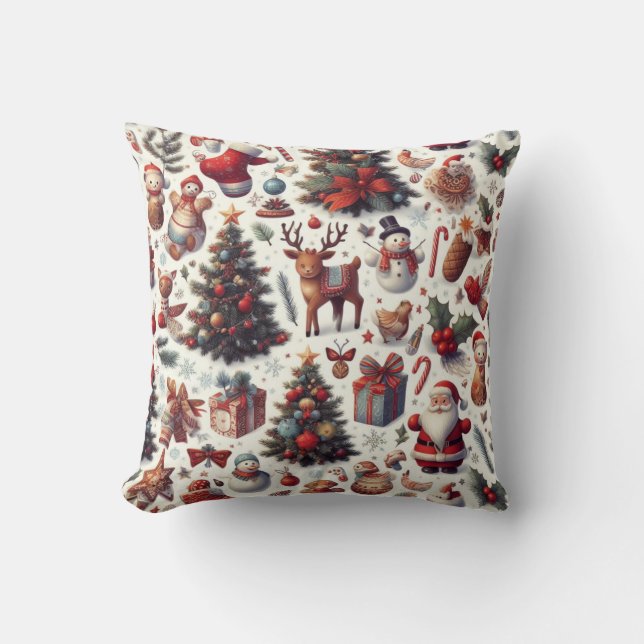 Weihnachtsmuster 3 Drehkissen Kissen (Vorderseite)