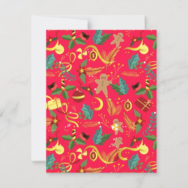 Weihnachtsmuster 6 mitteilungskarte (Vorderseite)