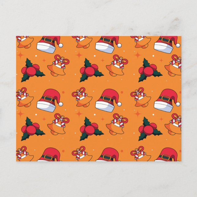 Weihnachtsmuster 90 feiertagspostkarte (Vorderseite)