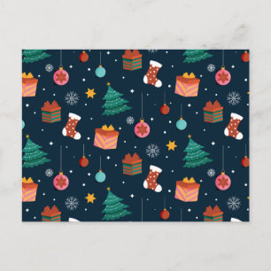 Weihnachtsmuster 96 postkarte