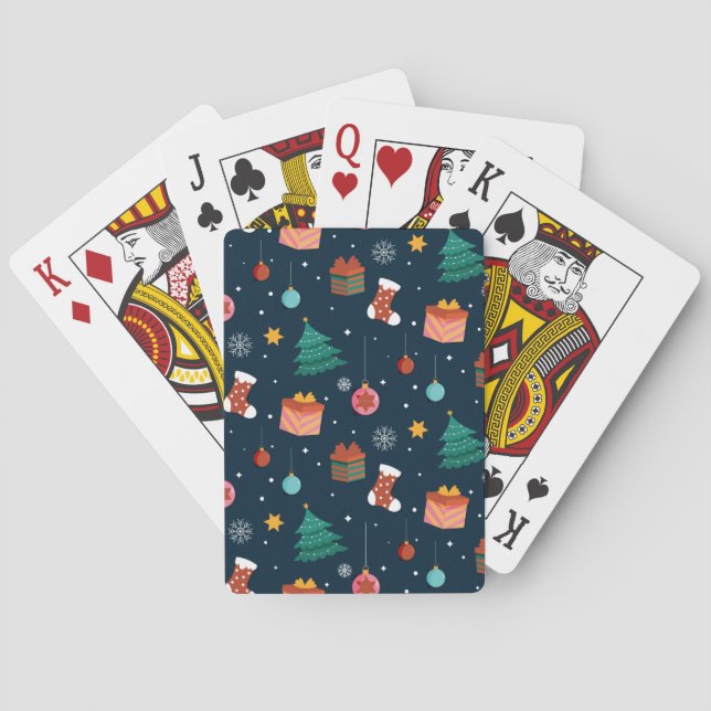 Weihnachtsmuster 96 spielkarten (Rückseite)