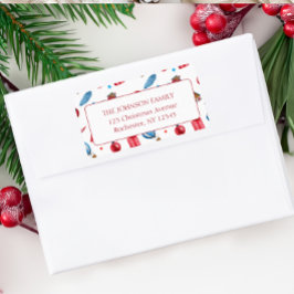 Weihnachtsmuster Adressaufkleber