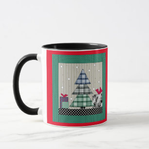 Weihnachtsmuster, Applikation, Neujahr, Weihnachte Tasse