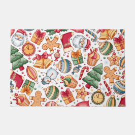 Weihnachtsmuster aus dem Jahrtausend, gutes Neues Fußmatte