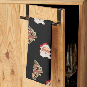 Weihnachtsmuster aus dem Weihnachtsalter Geschirrtuch