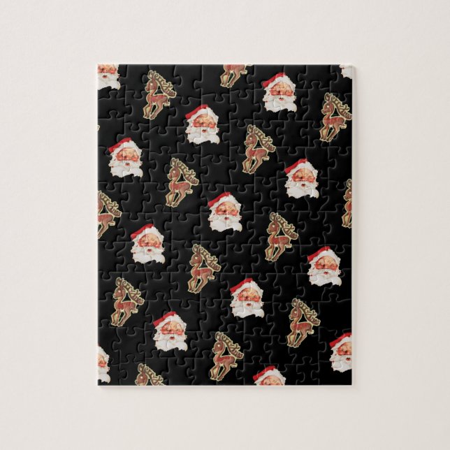 Weihnachtsmuster aus dem Weihnachtsalter Puzzle (Vertikal)