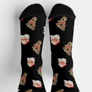 Weihnachtsmuster aus dem Weihnachtsalter Socken