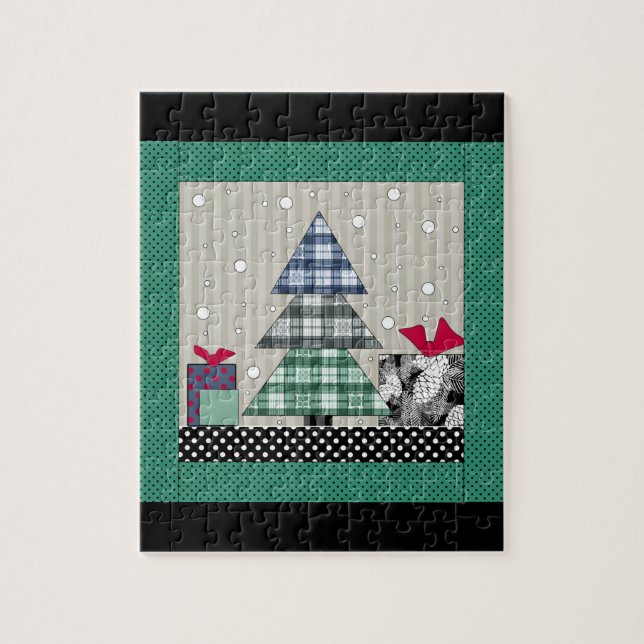 Weihnachtsmuster, Bekleidung, Neues Jahr, Weihnach Puzzle (Vertikal)