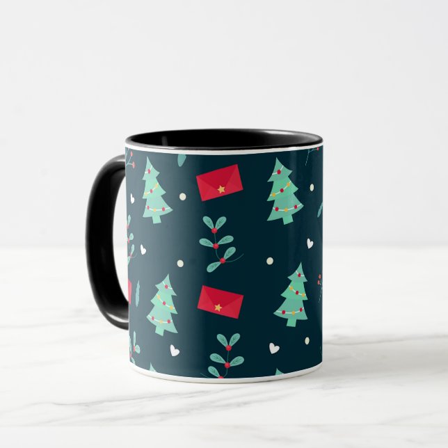 Weihnachtsmuster, beliebtes Design, Tasse (Vorderseite Links)