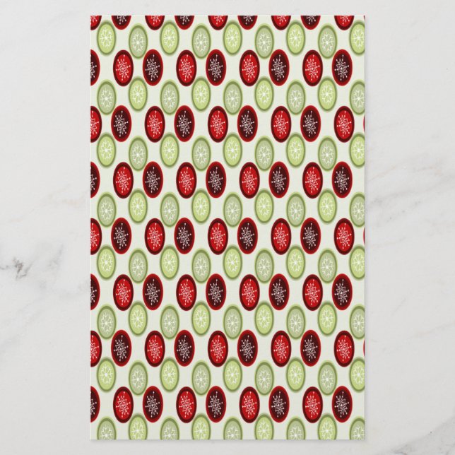 Weihnachtsmuster Briefpapier (Vorderseite)