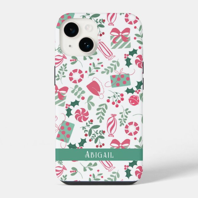 Weihnachtsmuster Case-Mate iPhone 14 Fall Hülle (Rückseite)