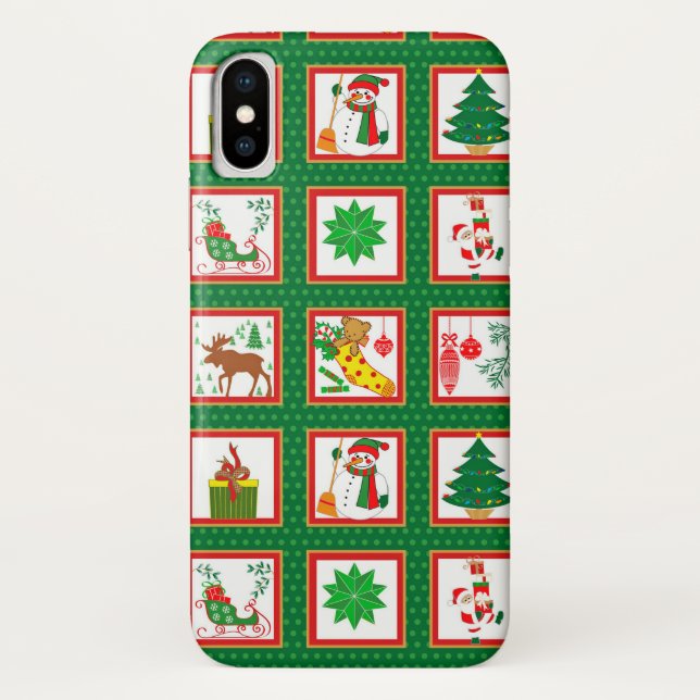 Weihnachtsmuster Case-Mate iPhone Hülle (Rückseite)