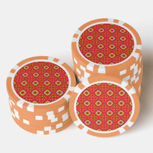 Weihnachtsmuster Charm 01 - Pokerchips