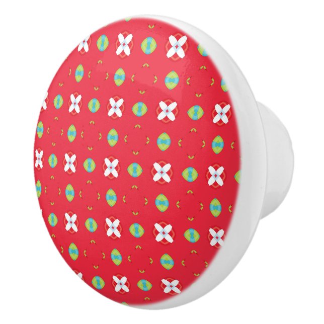 Weihnachtsmuster Charm 02 -  Keramikknauf (Rechts)