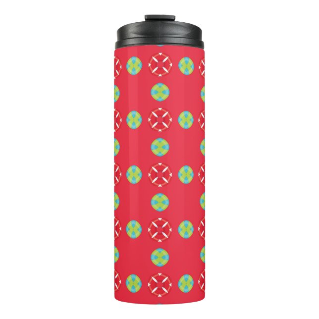 Weihnachtsmuster Charm 03 -  Thermosbecher (Vorderseite)