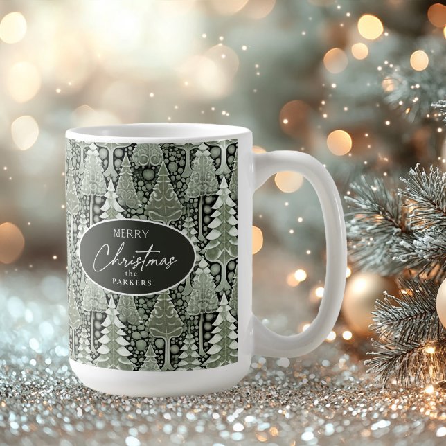 Weihnachtsmuster der Grünen Erde#6 ID1009 Kaffeetasse (Von Creator hochgeladen)