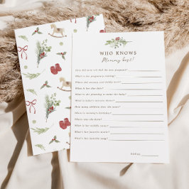 Weihnachtsmuster, die Mommy Best Game Card kennen Einladung