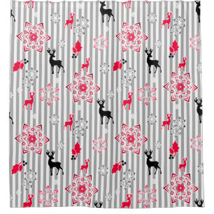 Weihnachtsmuster Duschvorhang