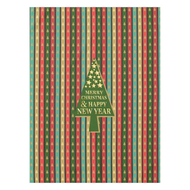 Weihnachtsmuster - Elegantes und elegantes Baum-De Tischdecke (Vorderseite)