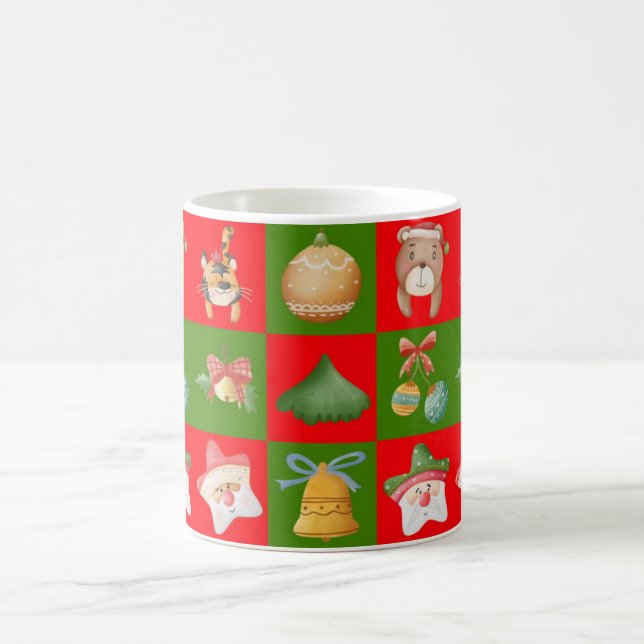 Weihnachtsmuster feiern kaffeetasse (Mittel)