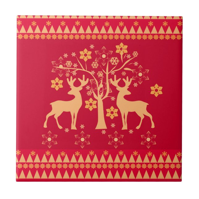 Weihnachtsmuster Fliese (Vorderseite)