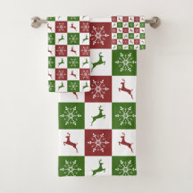 Weihnachtsmuster für Rote und Grüne Rentiere