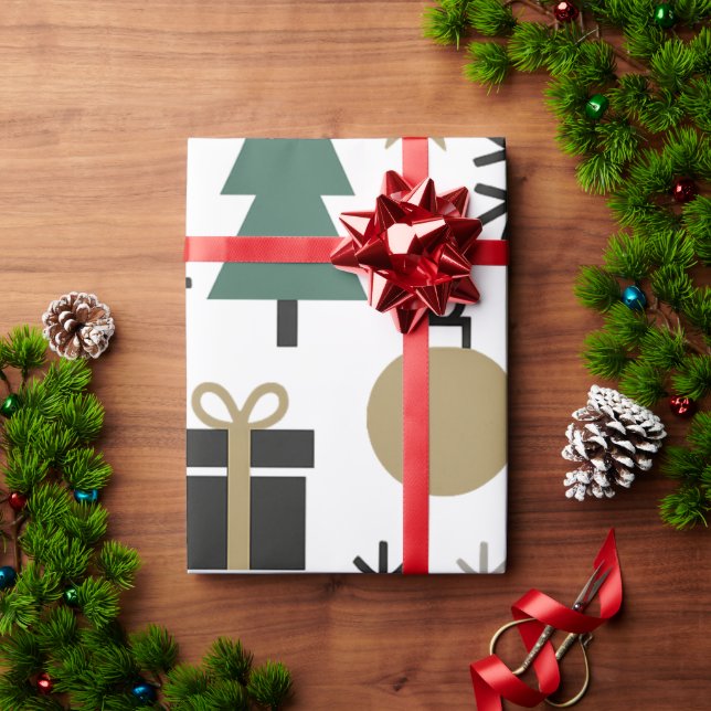 Weihnachtsmuster Geschenkpapier (Feiertagsgeschenk)