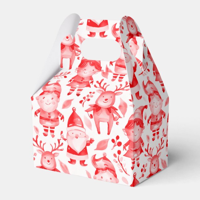 Weihnachtsmuster Geschenkschachtel (Vorderseite)