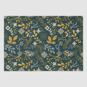 Weihnachtsmuster Gold und Weiß Seidenpapier