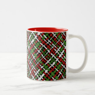 Weihnachtsmuster Graphic Woven Burlap Zweifarbige Tasse