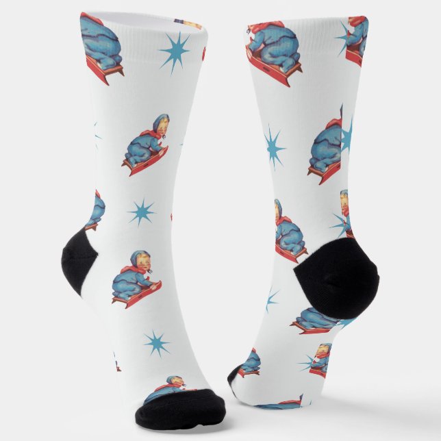 Weihnachtsmuster im Jahrgang, Kinderspielplatz im  Socken (Gewinkelt)