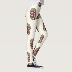 Weihnachtsmuster im Vintage-Stil, Nussknacker-Spie Leggings