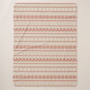 Weihnachtsmuster im Vintage-Stil Sherpadecke