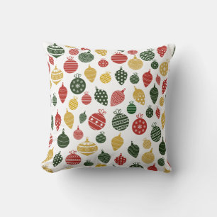 Weihnachtsmuster in Rot, Grün und Gold Kissen