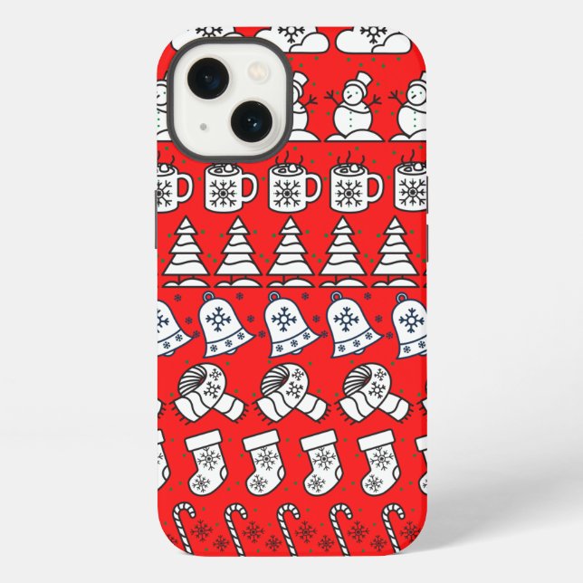 Weihnachtsmuster  iPhone hülle (Rückseite)