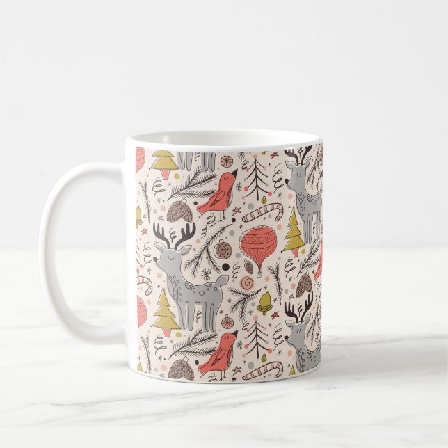 Weihnachtsmuster Kaffeetasse (Links)