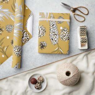 Weihnachtsmuster, Kiefer Schnee 6 Geschenkpapier