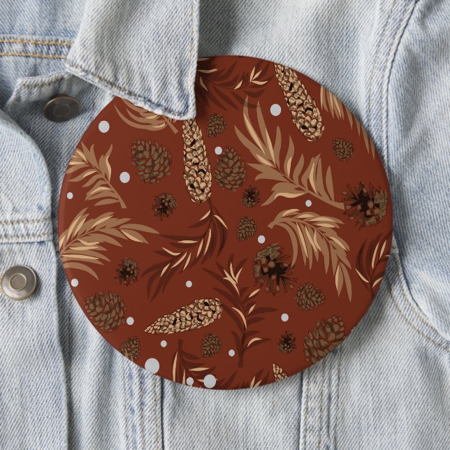 Weihnachtsmuster, Kiefer Schnee 8 Button (Beispiel)