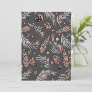 Weihnachtsmuster, Kiefer Schnee Karte