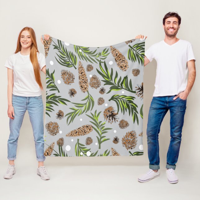 Weihnachtsmuster, Kiefernschnee 10 Fleecedecke (Beispiel)