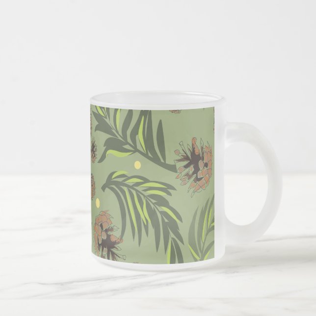 Weihnachtsmuster, Kiefernschnee 11 Mattglastasse (Rechts)