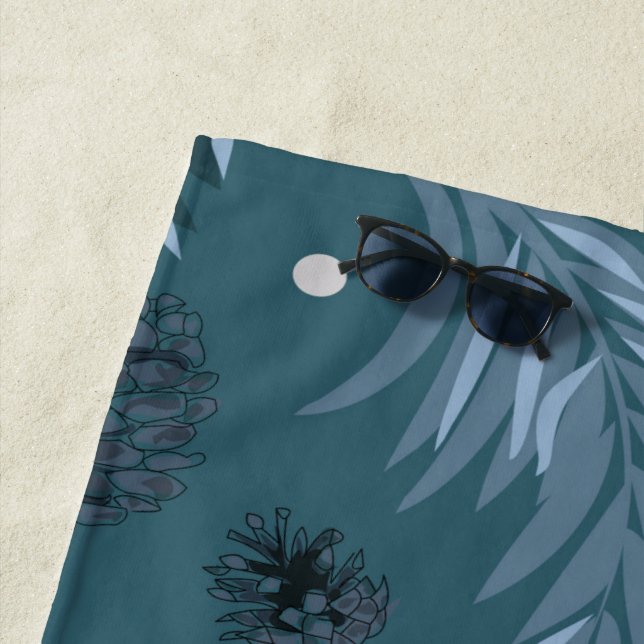 Weihnachtsmuster, Kiefernschnee 12 Strandtuch (Beispiel)