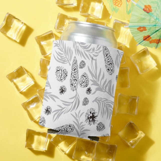 Weihnachtsmuster, Kiefernschnee 7 Dosenkühler (In Situ Sommer)