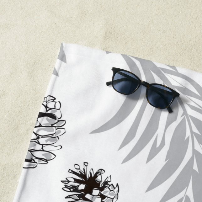 Weihnachtsmuster, Kiefernschnee 7 Strandtuch (Beispiel)