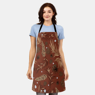 Weihnachtsmuster, Kiefernschnee 8 Schürze