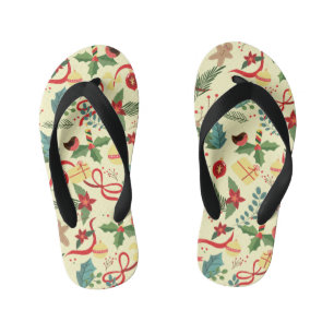 Weihnachtsmuster Kinderbadesandalen